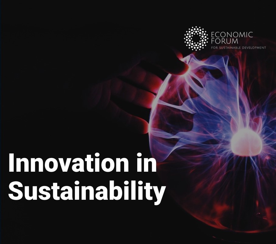 "Innovation in Sustainability" image label